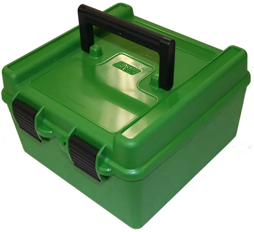 MTM RIFLE FLIPTOP HANDLE AMMO BOX 100RD GRN - Hunting Accessories